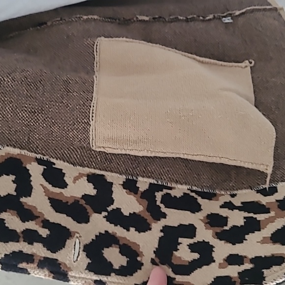 J. Crew Factory Schoolboy Sweater Blazer Animal Print Medium - Picture 8 of 11